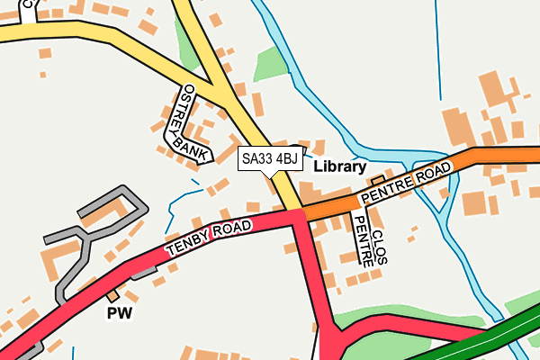 SA33 4BJ map - OS OpenMap – Local (Ordnance Survey) SA33 4BJ map - OS OpenMap – Local (Ordnance Survey)