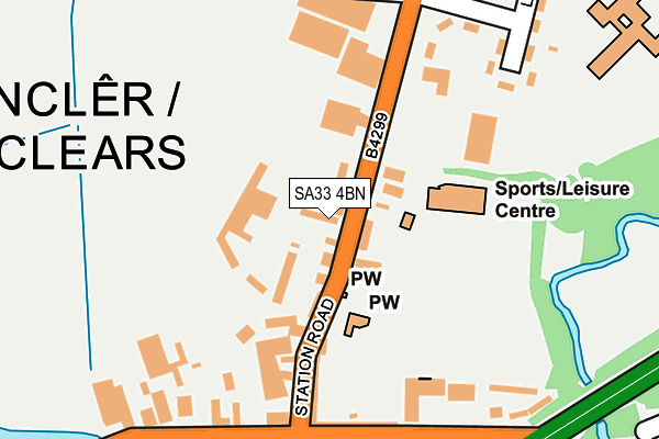 SA33 4BN map - OS OpenMap – Local (Ordnance Survey) SA33 4BN map - OS OpenMap – Local (Ordnance Survey)