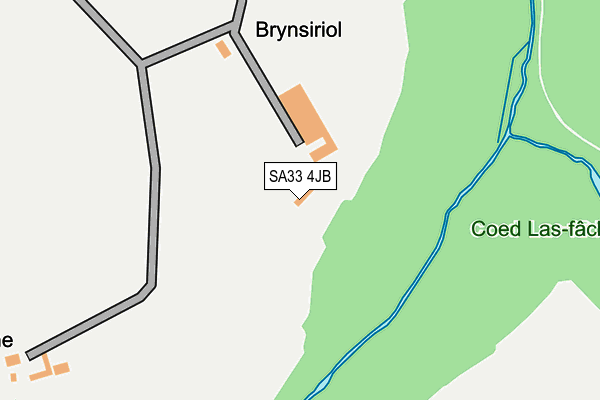 SA33 4JB map - OS OpenMap – Local (Ordnance Survey) SA33 4JB map - OS OpenMap – Local (Ordnance Survey)