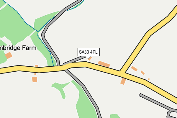 SA33 4PL map - OS OpenMap – Local (Ordnance Survey) SA33 4PL map - OS OpenMap – Local (Ordnance Survey)