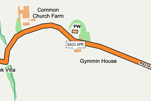 SA33 4PR map - OS OpenMap – Local (Ordnance Survey) SA33 4PR map - OS OpenMap – Local (Ordnance Survey)
