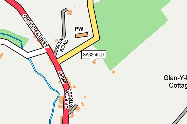 SA33 4QD map - OS OpenMap – Local (Ordnance Survey) SA33 4QD map - OS OpenMap – Local (Ordnance Survey)