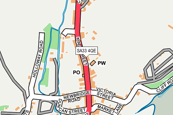 SA33 4QE map - OS OpenMap – Local (Ordnance Survey)