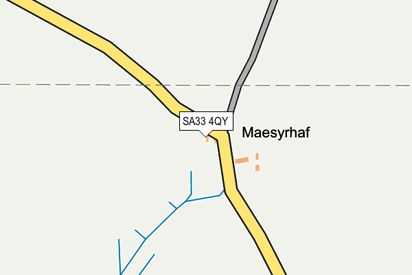 SA33 4QY map - OS OpenMap – Local (Ordnance Survey) SA33 4QY map - OS OpenMap – Local (Ordnance Survey)