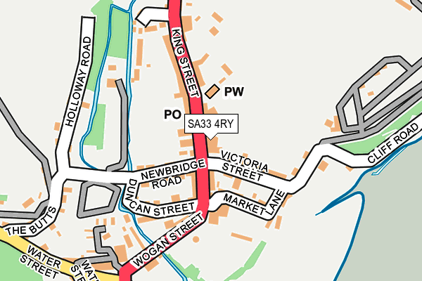 SA33 4RY map - OS OpenMap – Local (Ordnance Survey)