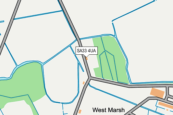 SA33 4UA map - OS OpenMap – Local (Ordnance Survey) SA33 4UA map - OS OpenMap – Local (Ordnance Survey)