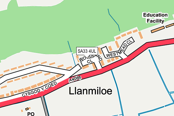 SA33 4UL map - OS OpenMap – Local (Ordnance Survey)