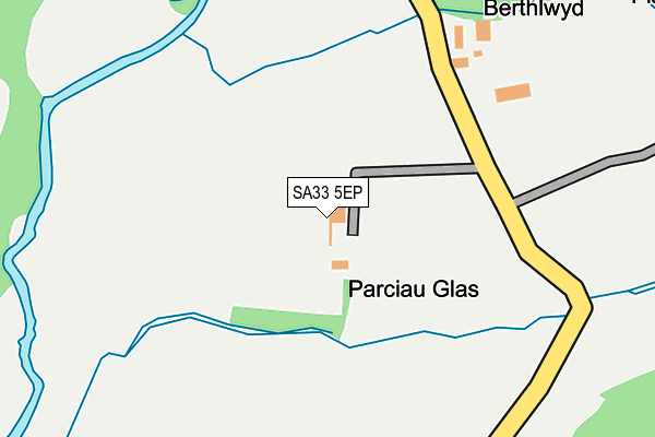 SA33 5EP map - OS OpenMap – Local (Ordnance Survey) SA33 5EP map - OS OpenMap – Local (Ordnance Survey)