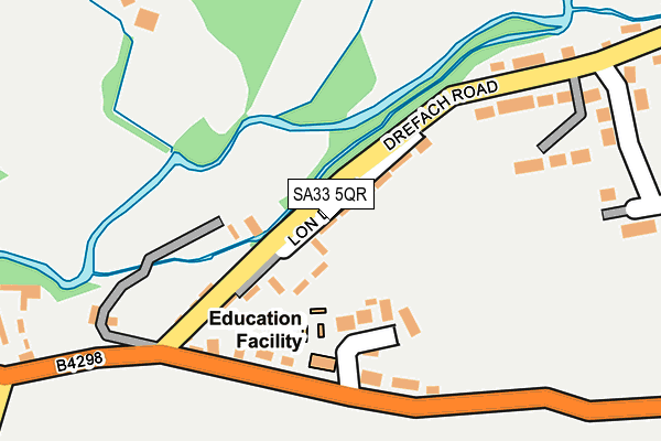 SA33 5QR map - OS OpenMap – Local (Ordnance Survey) SA33 5QR map - OS OpenMap – Local (Ordnance Survey)