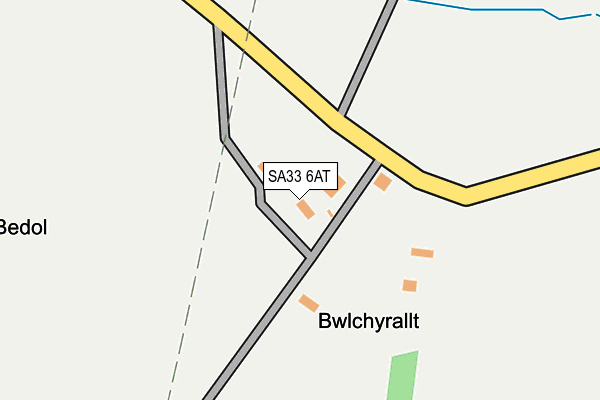 SA33 6AT map - OS OpenMap – Local (Ordnance Survey) SA33 6AT map - OS OpenMap – Local (Ordnance Survey)