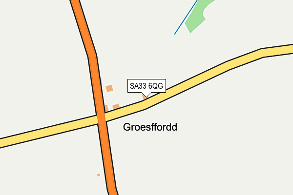 SA33 6QG map - OS OpenMap – Local (Ordnance Survey) SA33 6QG map - OS OpenMap – Local (Ordnance Survey)