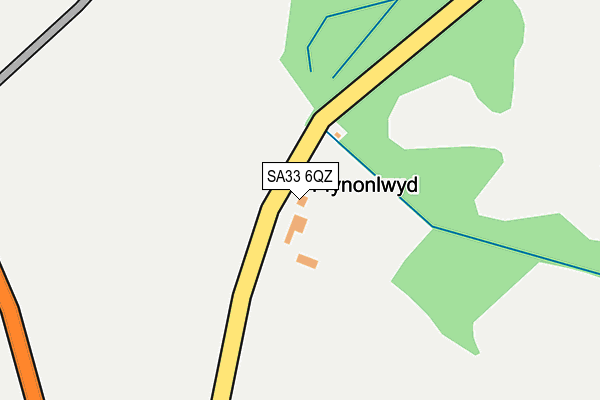 SA33 6QZ map - OS OpenMap – Local (Ordnance Survey)