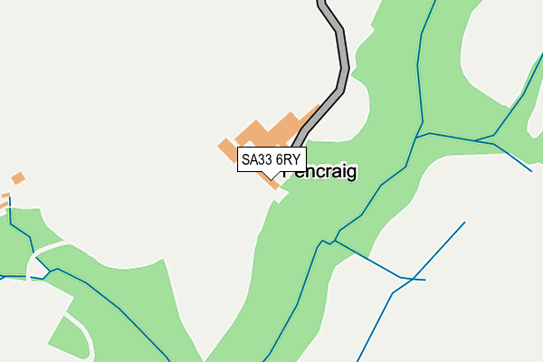 SA33 6RY map - OS OpenMap – Local (Ordnance Survey) SA33 6RY map - OS OpenMap – Local (Ordnance Survey)