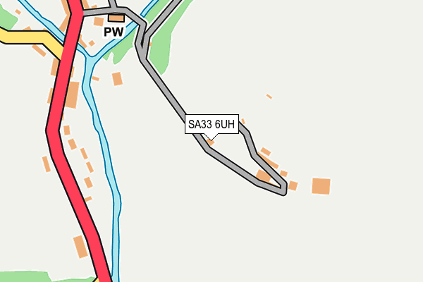 SA33 6UH map - OS OpenMap – Local (Ordnance Survey) SA33 6UH map - OS OpenMap – Local (Ordnance Survey)