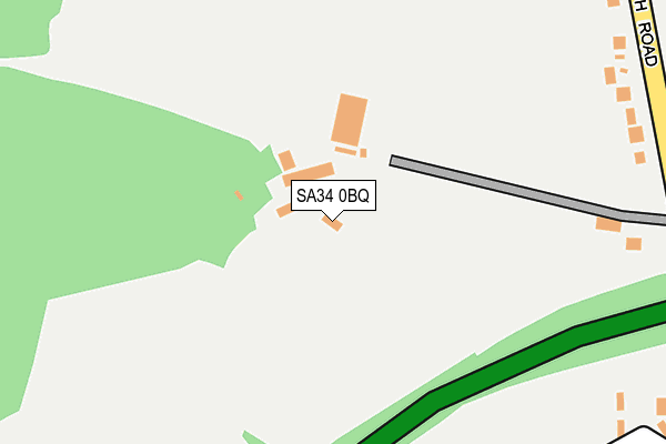 SA34 0BQ map - OS OpenMap – Local (Ordnance Survey) SA34 0BQ map - OS OpenMap – Local (Ordnance Survey)