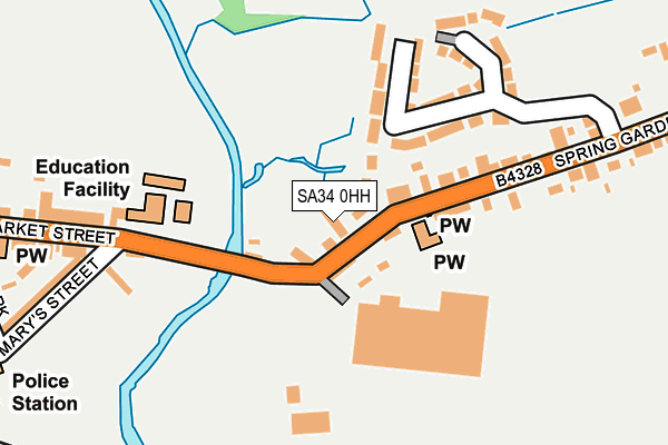 SA34 0HH map - OS OpenMap – Local (Ordnance Survey) SA34 0HH map - OS OpenMap – Local (Ordnance Survey)