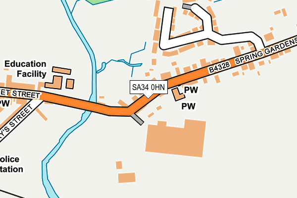 SA34 0HN map - OS OpenMap – Local (Ordnance Survey) SA34 0HN map - OS OpenMap – Local (Ordnance Survey)
