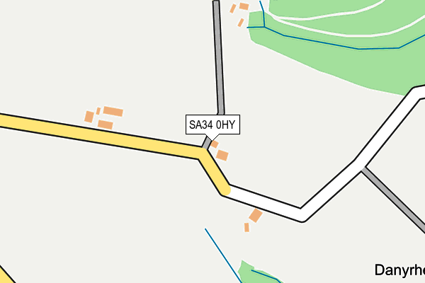 SA34 0HY map - OS OpenMap – Local (Ordnance Survey) SA34 0HY map - OS OpenMap – Local (Ordnance Survey)