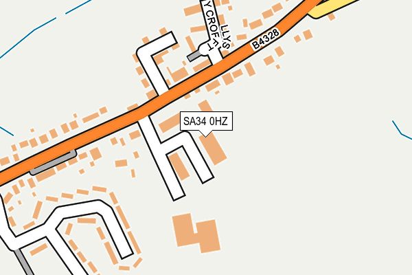 SA34 0HZ map - OS OpenMap – Local (Ordnance Survey) SA34 0HZ map - OS OpenMap – Local (Ordnance Survey)