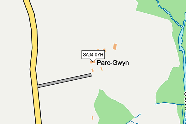 SA34 0YH map - OS OpenMap – Local (Ordnance Survey) SA34 0YH map - OS OpenMap – Local (Ordnance Survey)