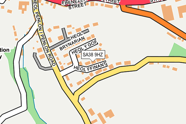SA38 9HZ map - OS OpenMap – Local (Ordnance Survey) SA38 9HZ map - OS OpenMap – Local (Ordnance Survey)