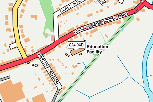 SA4 0XD map - OS OpenMap – Local (Ordnance Survey) SA4 0XD map - OS OpenMap – Local (Ordnance Survey)