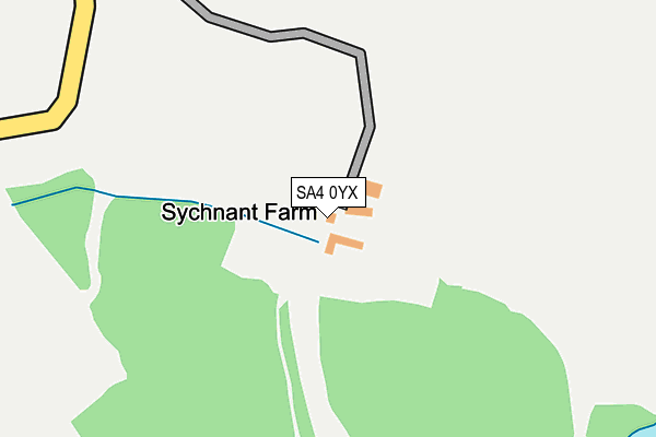 SA4 0YX map - OS OpenMap – Local (Ordnance Survey) SA4 0YX map - OS OpenMap – Local (Ordnance Survey)