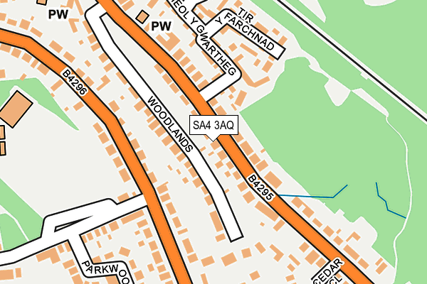 SA4 3AQ map - OS OpenMap – Local (Ordnance Survey) SA4 3AQ map - OS OpenMap – Local (Ordnance Survey)