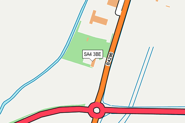 SA4 3BE map - OS OpenMap – Local (Ordnance Survey) SA4 3BE map - OS OpenMap – Local (Ordnance Survey)