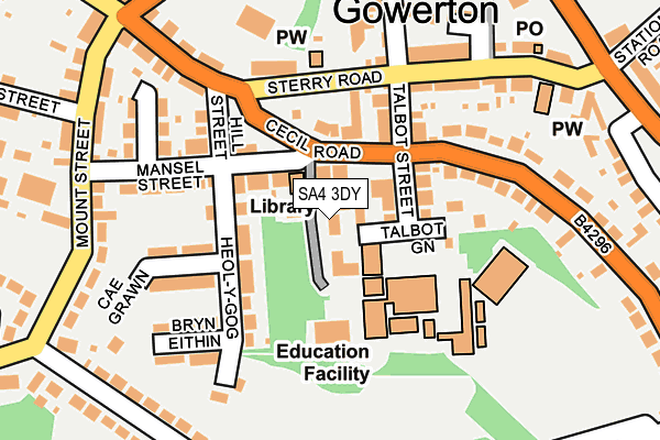 SA4 3DY map - OS OpenMap – Local (Ordnance Survey) SA4 3DY map - OS OpenMap – Local (Ordnance Survey)
