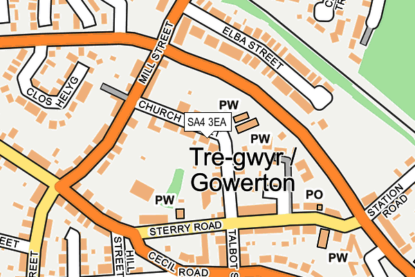 SA4 3EA map - OS OpenMap – Local (Ordnance Survey) SA4 3EA map - OS OpenMap – Local (Ordnance Survey)