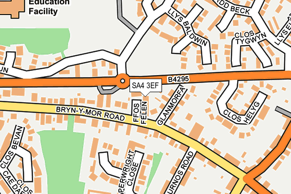 SA4 3EF map - OS OpenMap – Local (Ordnance Survey) SA4 3EF map - OS OpenMap – Local (Ordnance Survey)
