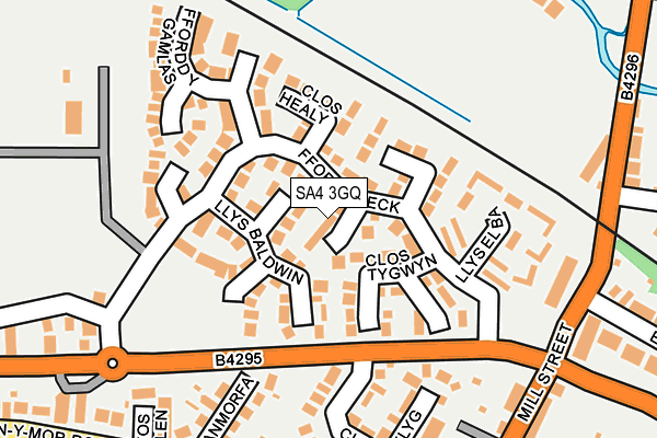 SA4 3GQ map - OS OpenMap – Local (Ordnance Survey) SA4 3GQ map - OS OpenMap – Local (Ordnance Survey)