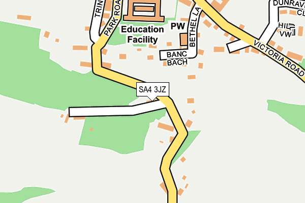 SA4 3JZ map - OS OpenMap – Local (Ordnance Survey) SA4 3JZ map - OS OpenMap – Local (Ordnance Survey)