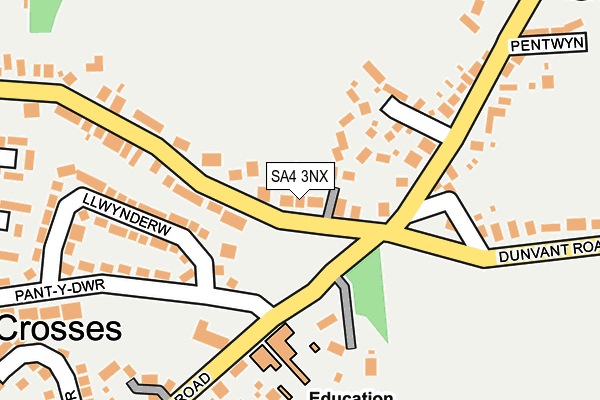 SA4 3NX map - OS OpenMap – Local (Ordnance Survey) SA4 3NX map - OS OpenMap – Local (Ordnance Survey)