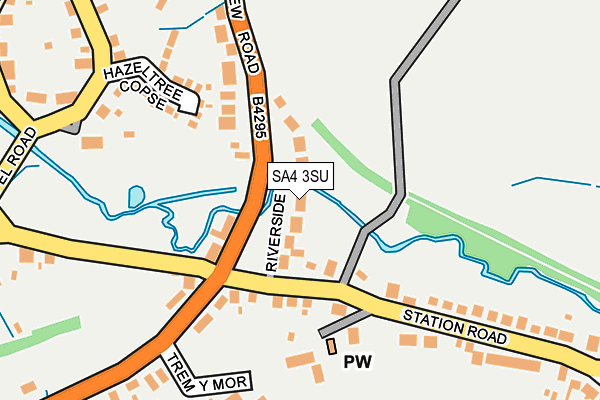 SA4 3SU map - OS OpenMap – Local (Ordnance Survey) SA4 3SU map - OS OpenMap – Local (Ordnance Survey)