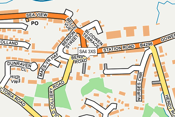 SA4 3XS map - OS OpenMap – Local (Ordnance Survey) SA4 3XS map - OS OpenMap – Local (Ordnance Survey)