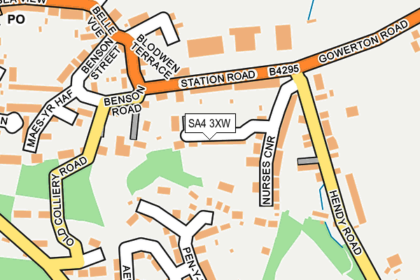 SA4 3XW map - OS OpenMap – Local (Ordnance Survey) SA4 3XW map - OS OpenMap – Local (Ordnance Survey)