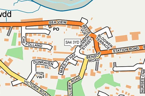 SA4 3YD map - OS OpenMap – Local (Ordnance Survey) SA4 3YD map - OS OpenMap – Local (Ordnance Survey)