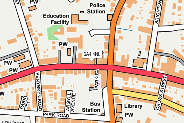 SA4 4NL map - OS OpenMap – Local (Ordnance Survey) SA4 4NL map - OS OpenMap – Local (Ordnance Survey)