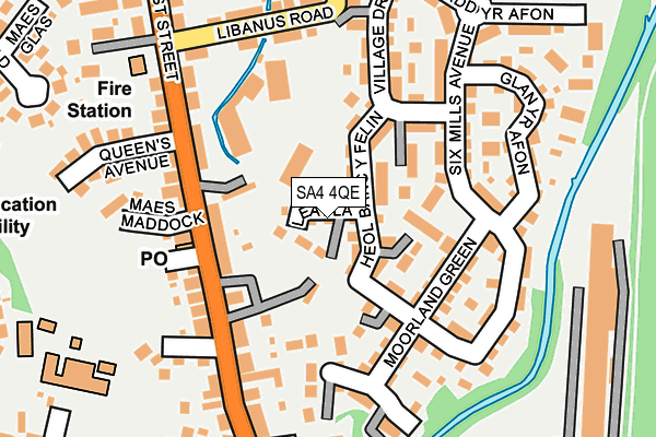SA4 4QE map - OS OpenMap – Local (Ordnance Survey) SA4 4QE map - OS OpenMap – Local (Ordnance Survey)