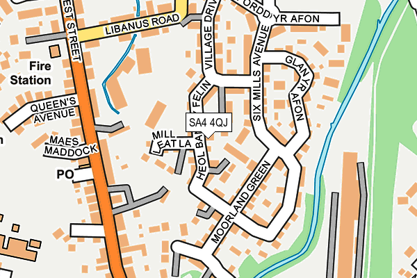 SA4 4QJ map - OS OpenMap – Local (Ordnance Survey) SA4 4QJ map - OS OpenMap – Local (Ordnance Survey)