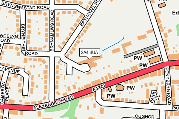 SA4 4UA map - OS OpenMap – Local (Ordnance Survey) SA4 4UA map - OS OpenMap – Local (Ordnance Survey)