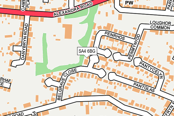 SA4 6BG map - OS OpenMap – Local (Ordnance Survey) SA4 6BG map - OS OpenMap – Local (Ordnance Survey)