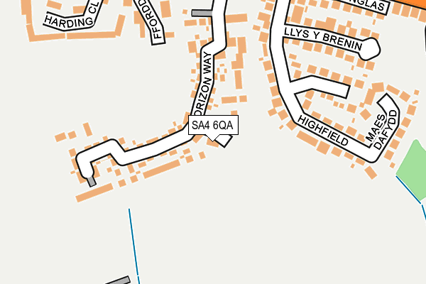 SA4 6QA map - OS OpenMap – Local (Ordnance Survey) SA4 6QA map - OS OpenMap – Local (Ordnance Survey)