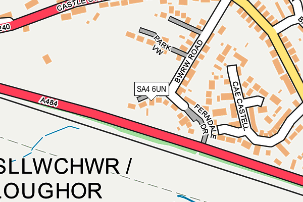 SA4 6UN map - OS OpenMap – Local (Ordnance Survey) SA4 6UN map - OS OpenMap – Local (Ordnance Survey)