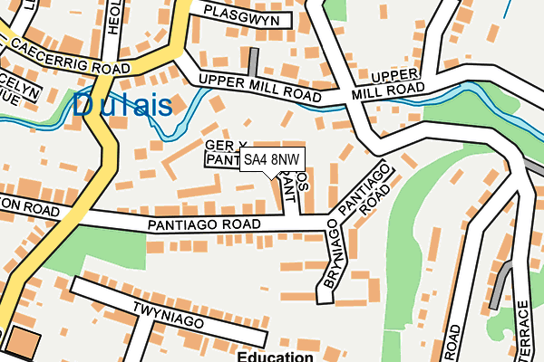 SA4 8NW map - OS OpenMap – Local (Ordnance Survey) SA4 8NW map - OS OpenMap – Local (Ordnance Survey)
