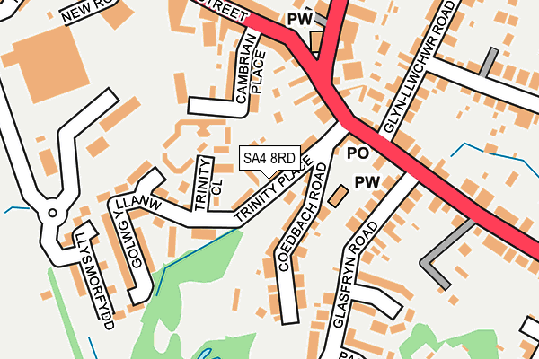 SA4 8RD map - OS OpenMap – Local (Ordnance Survey) SA4 8RD map - OS OpenMap – Local (Ordnance Survey)
