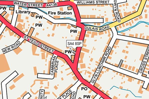 SA4 8SP map - OS OpenMap – Local (Ordnance Survey)