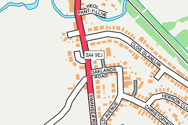 SA4 9EJ map - OS OpenMap – Local (Ordnance Survey) SA4 9EJ map - OS OpenMap – Local (Ordnance Survey)